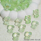 Gradient 3D Cat Figurine Glass Beads 20mm Pastel Colors 20pcs 12