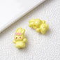 Printed Bunny Acrylic Beads 18mm Glossy Colors 50pcs 10