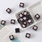 Acrylic Square Beads 14mm Black and White Tone 10pcs 9