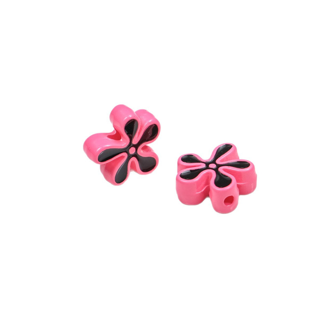 Irregular Sponge Flower Acrylic Beads 14mm Glossy Colorful 50pcs 4