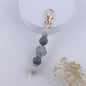 Double-Sided Rose Beaded Silicone Keychain Pastel Colors 14