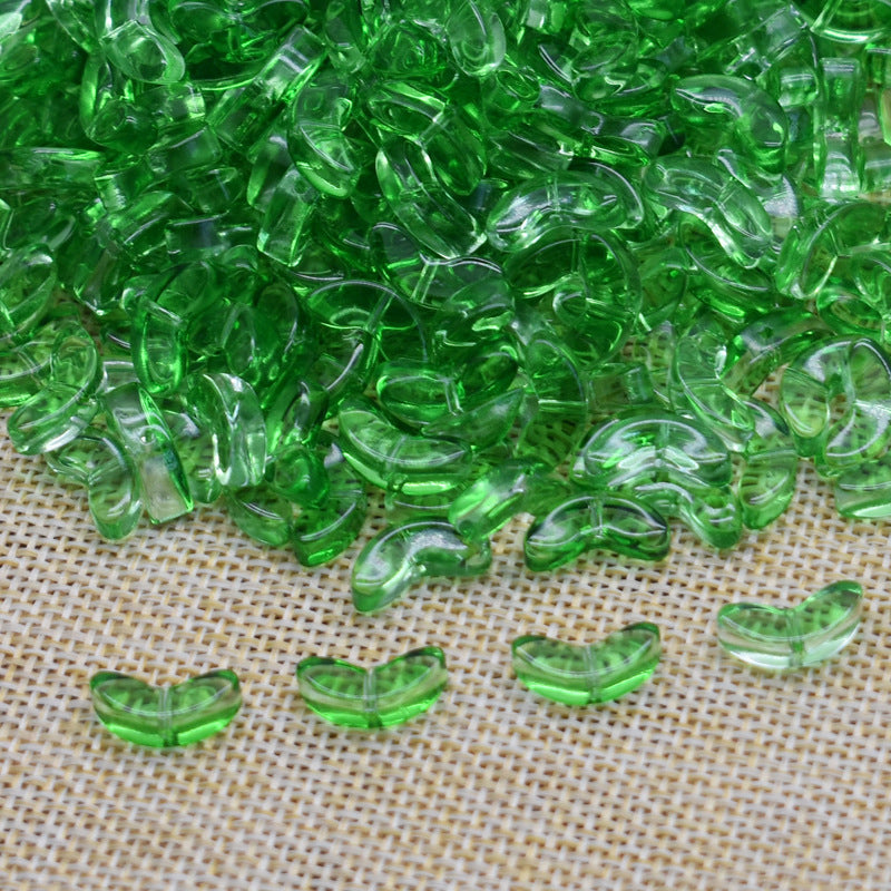 Gradient Tulip Petals Leaves Glass Beads Petal 9mm Leaf 14mm 100pcs 3