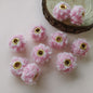 Fabric Fluffy Spacer Beads 15mm Two-Color Teddy 100pcs 16