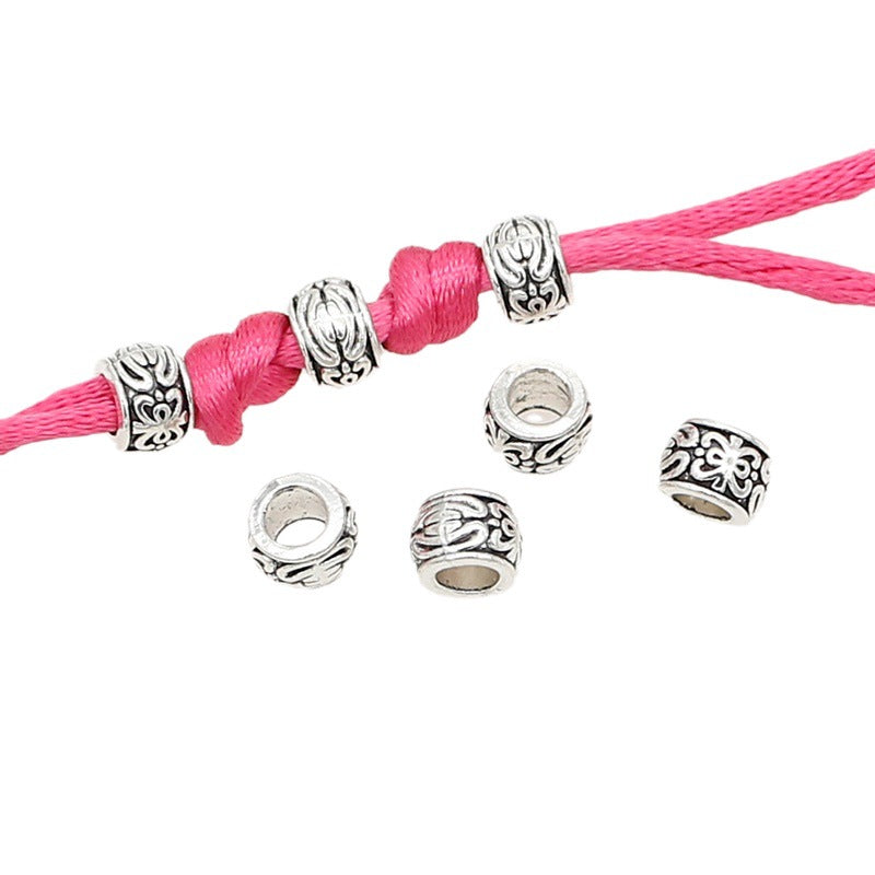 Tube Metal Beads 8mm Vintage Tibetan Alloy Antique Silver Tone 100pcs 5