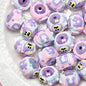 Hand Painted Star Acrylic Beads 16mm Pastel Colors 10pcs 17