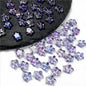 Small Star Czech Glass Beads 8mm Translucent Gold Flecked 50pcs 32
