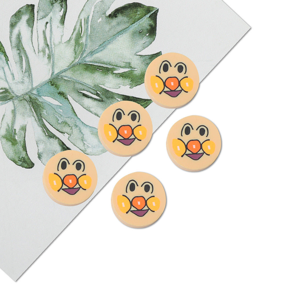 Flat Clay Beads 10mm Anime Character Bean Bun Man Polymer 100pcs 4