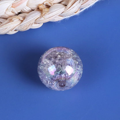Transparent Bubblegum Beads 20mm Crackle Chunky Acrylic 10pcs 20