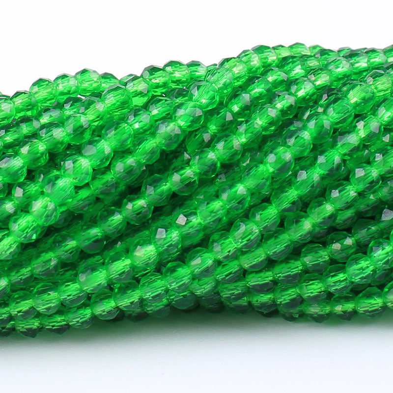 Transparent Disc Seed Glass Beads 2mm Glossy Blue Tones 360pcs 2 Strands 36