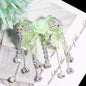 Fancy Tassel Rose Bow Acrylic Beads 40mm Rhinestone 3pcs 7