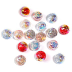 UV Plating Round Acrylic Beads 16mm Moon Like Cratered Surface 50pcs 5