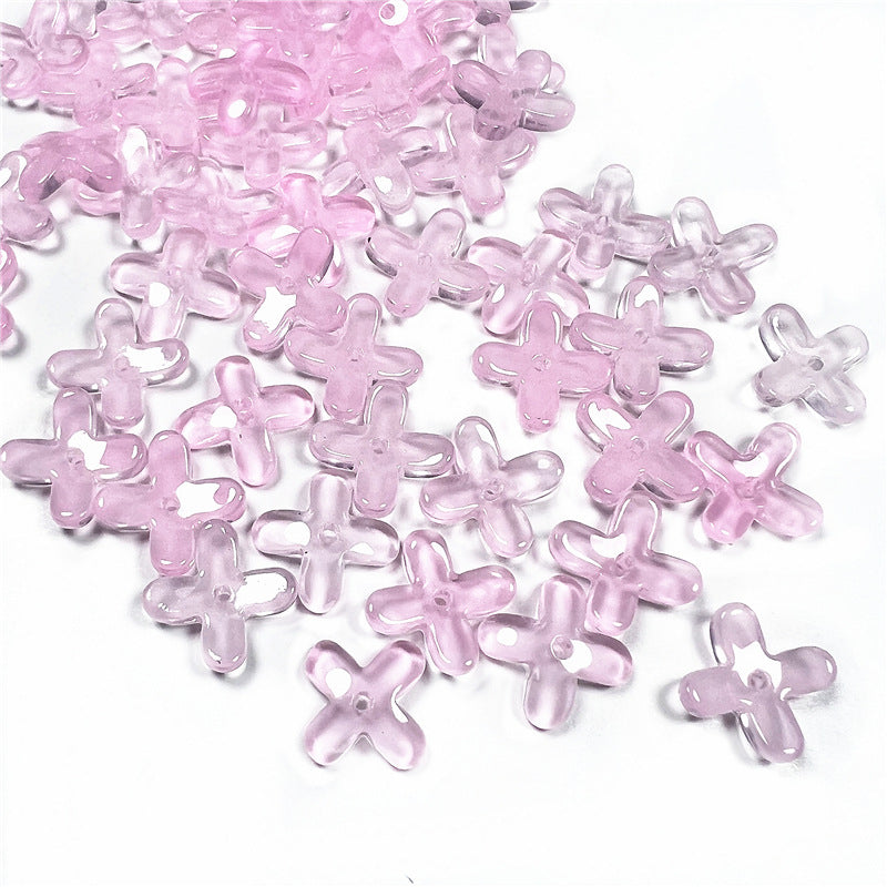 Czech Glass Beads Osmanthus 11.5mm Emerald Green Four-Petal 50pcs 8