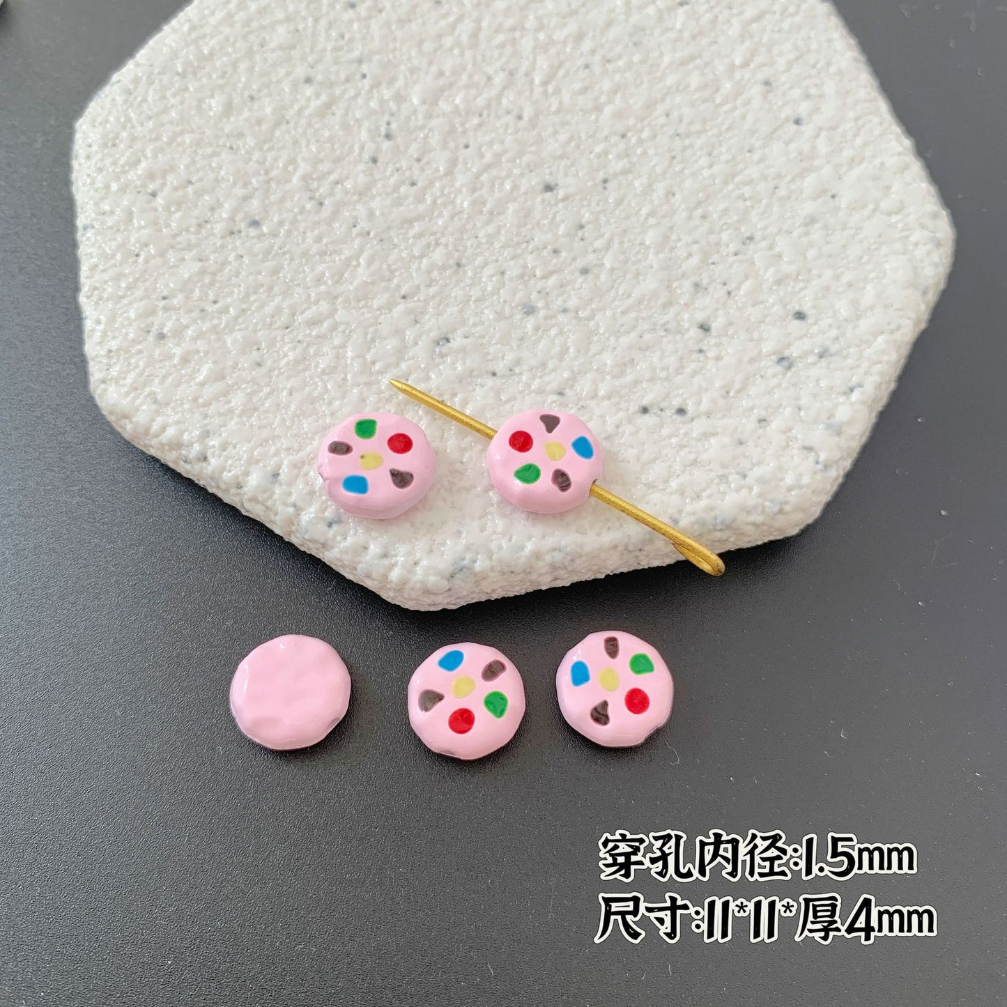 Baking Painted Series Metal Beads Colorful Glossy Alloy 20pcs 25