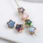 Opal Embedded Butterfly Moon Acrylic Beads 11-15mm Mixed Shapes 50pcs 6