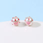 Hand Painted Acrylic Beads 12mm Enamel Cartoon Motifs 10pcs 11