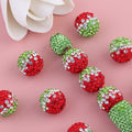 Full Rhinestone Ball Rhinestone Beads 16mm Watermelon Polymer Clay 10pcs