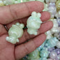 Glow Plating Cap Doll Acrylic Beads 20x30mm Pastel Colors 100pcs 9