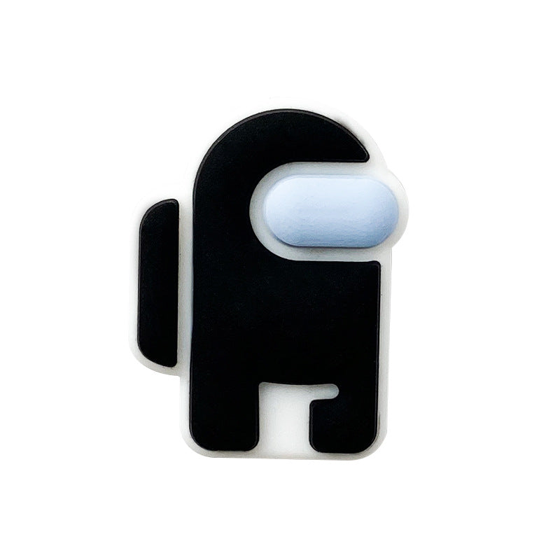 Silicone Focal Beads Among Us Characters Side Profile 10pcs 6