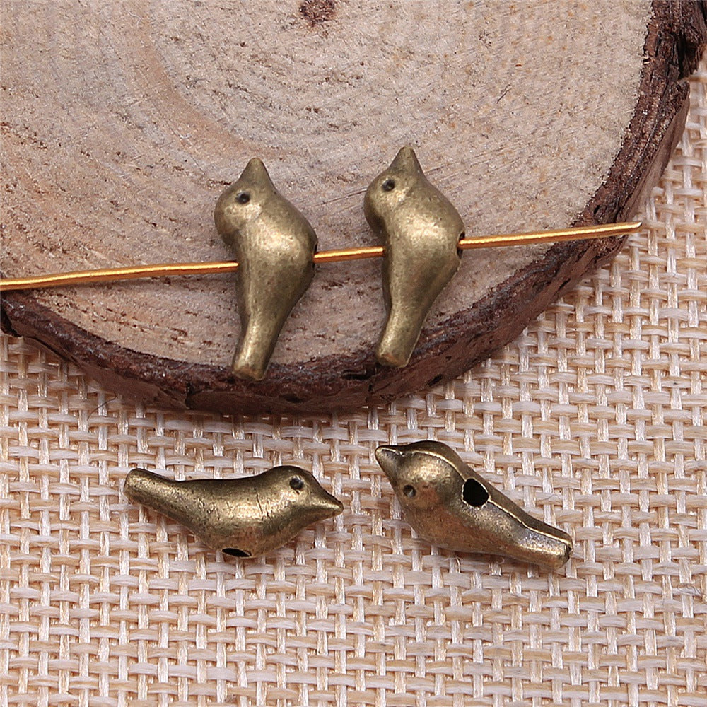 Bird Metal Beads 15mm Vintage Alloy Animal Design 30pcs 4