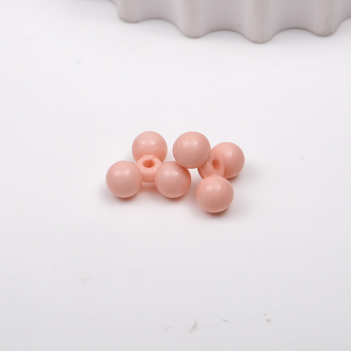 Acrylic Three-Spherical Spacer Beads 13mm Solid Color Baking Painted 500pcs 6