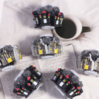 Gothic Castle Polymer Clay Rhinestone Beads 22mm 5pcs 2