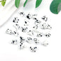 Spray Painted Butterfly Heart Star Acrylic Beads Black and White 100pcs 12