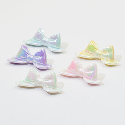 Glow Plating Butterfly Acrylic Beads 20x45mm Pearlescent Pastel 10pcs 4