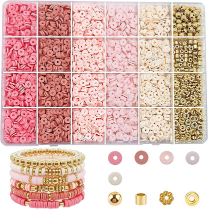 Heishi Clay Beads 6mm Elegant Golden Tone Polymer 1box 11