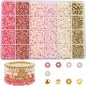 Heishi Clay Beads 6mm Elegant Golden Tone Polymer 1box 11