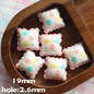Cartoon Lace Pillow Acrylic Beads 19mm Colorful Mixed 20pcs 6