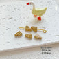 Round Metal Beads Baking Painted Smiling Chocolate Series 20pcs 13
