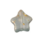 Frosted Pentagonal Star Glass Beads 8mm Soft Glow with Gold Flecks 30pcs 5