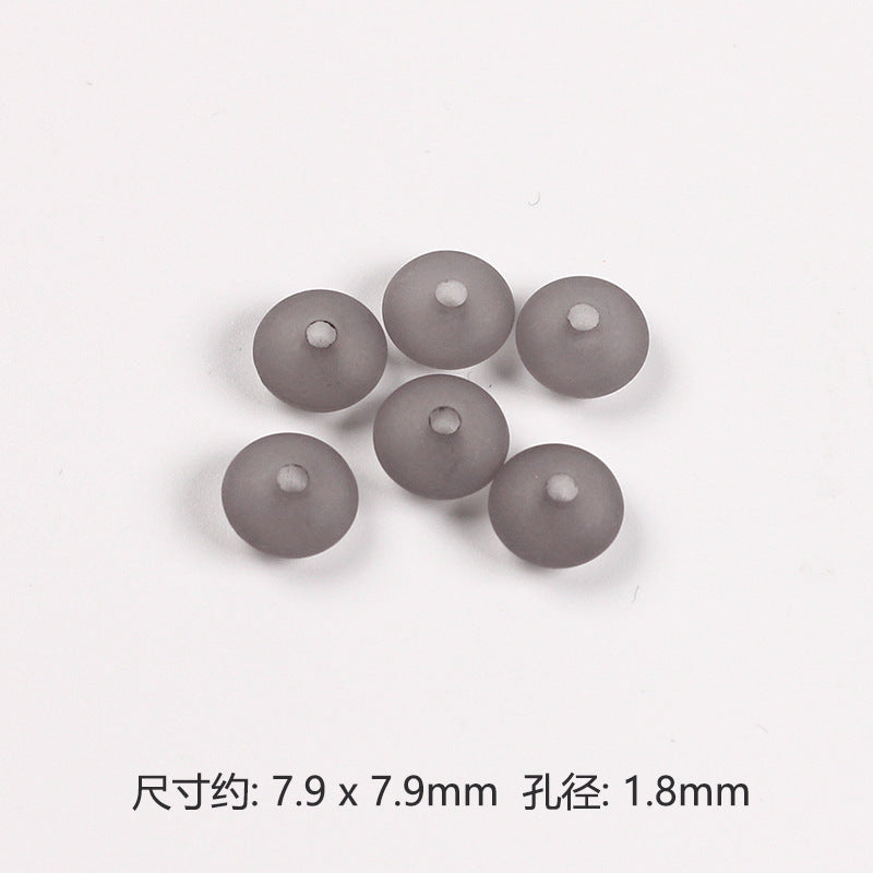 Acrylic Round Spacer Beads 8mm Matte Transparent Jelly Color 200pcs 12