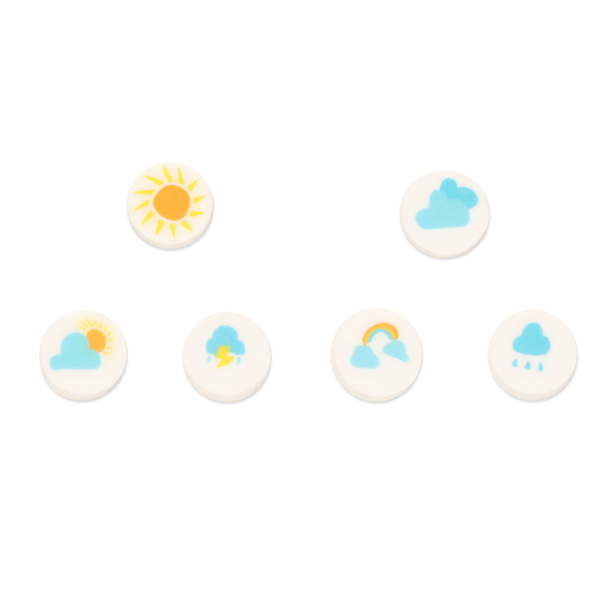 Flat Clay Beads 10mm Weather Series Polymer Colorful Discs 100pcs 2