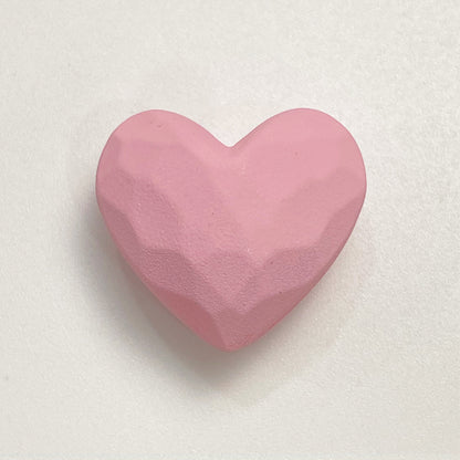 Rubberized Spray Painted Faceted Heart Acrylic Beads 19mm 50pcs 7