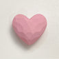 Rubberized Spray Painted Faceted Heart Acrylic Beads 19mm 50pcs 7