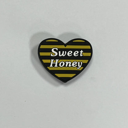 Silicone Focal Beads Animal Bee Glow In The Dark Honeycomb With Text 20pcs 10