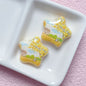 Star Shaped Acrylic Beads 25mm Fairy Tale Pattern Printed 10pcs 11