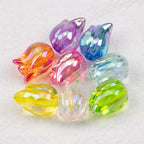 Transparent Plating Tulip Acrylic Beads 12x16mm Colorful 20pcs 6
