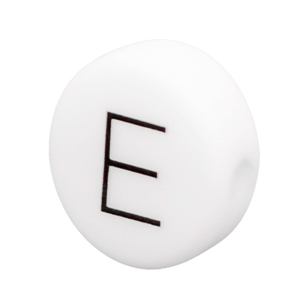 12mm Silicone Letter Beads Flat Round Alphabet Options 20pcs 9