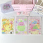 Rectangular Top Seal Zip Lock Plastic Bags 12.9x18cm Chick and Bear Print 10pcs 5
