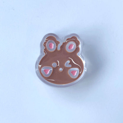 Painted Rabbit Acrylic Beads 24mm Transparent Pastel Colors 100pcs 11