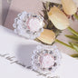 Fancy Rose Rhinestone Beads 25mm Polymer Clay Encrusted 5pcs 9