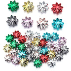 UV Plating Flower Acrylic Beads 20mm Metallic Finish 10pcs 2