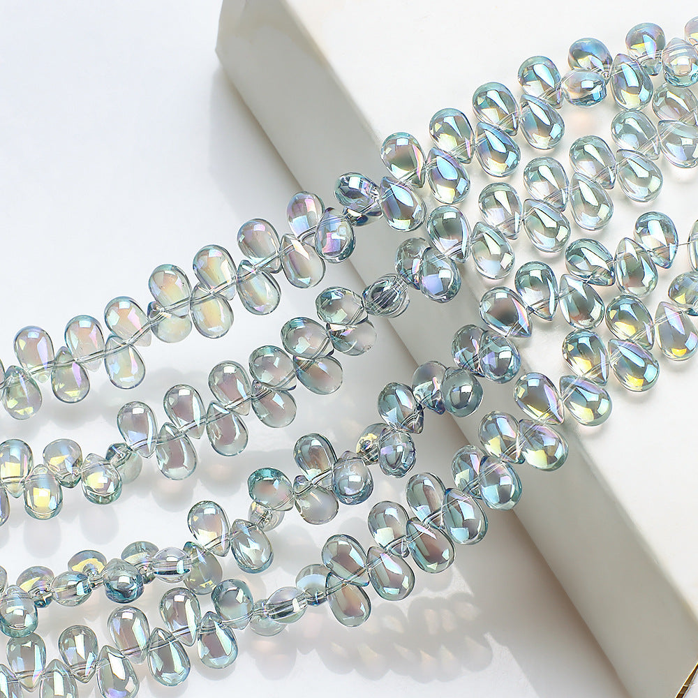 Crystal Teardrop Czech Glass Beads 6 9mm Iridescent Colors 100pcs 16