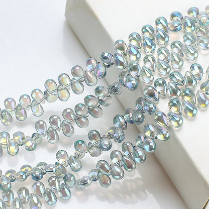 Crystal Teardrop Czech Glass Beads 6 9mm Iridescent Colors 100pcs 16