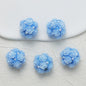 Embellished Flower Cluster Clay Beads 20mm Gradient Rose 10pcs 31