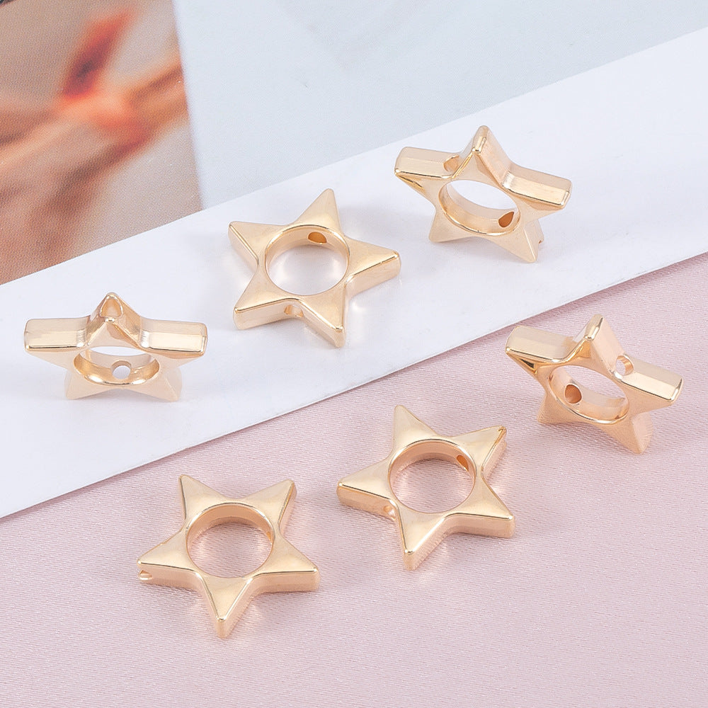 Hollow Geometry Acrylic Beads CCB Plastic Star Heart Flower 100pcs 12