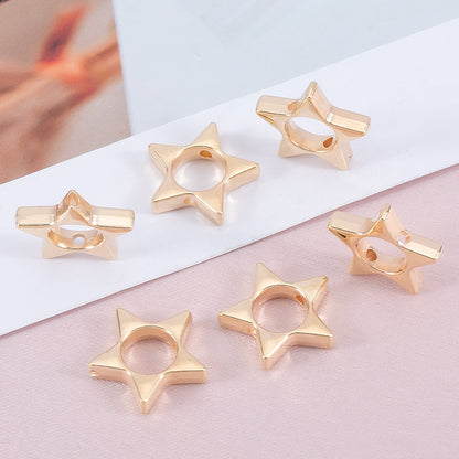 Hollow Geometry Acrylic Beads CCB Plastic Star Heart Flower 100pcs 12
