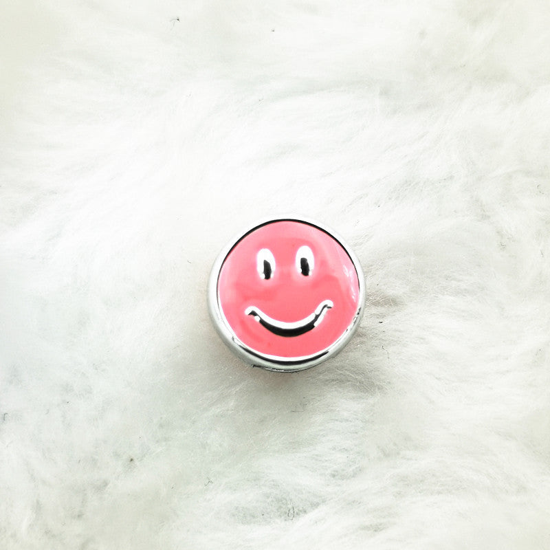 Smiling Face Enamel CCB Plastic Beads 10x8mm Colorful Mixed 50pcs 10